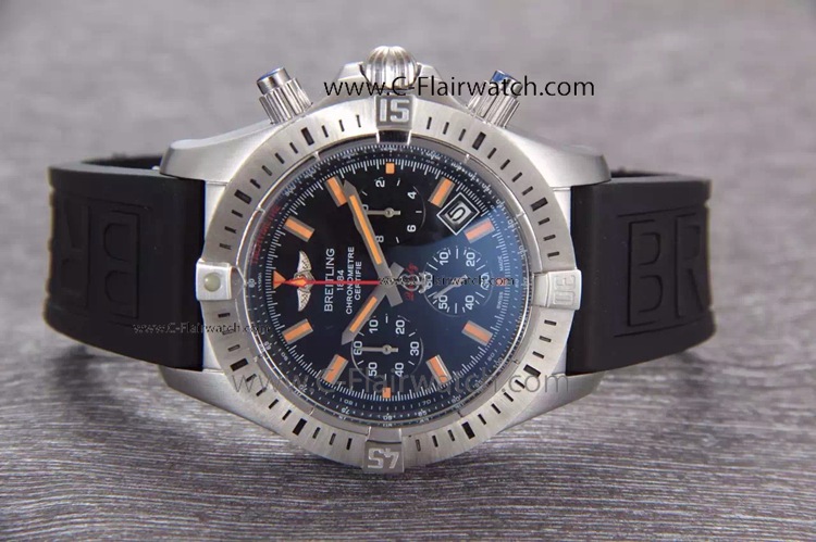 Clone Breitling Avenger SS Black Dial Rubber Watch